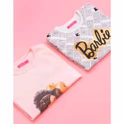 Barbie Multi-Pack of 2 Short-Sleeved T-Shirts (Girls Multicoloured) - 11-12 Years