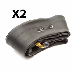 2x Innertube 255 x 50 Bent Schradar Valve Stroller Pushchair Pram Buggy Tube