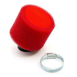 38mm Quad Bike / ATV Air Filter Red Performance Foam Style Bent Neck