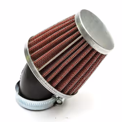35mm Air Filter Red 2-stroke Scooter Performance Mushroom Style Angled Bent Neck