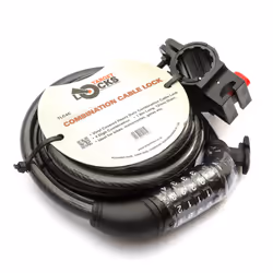 UK Target Gate Lock 1.8m Steel 12mm Diameter Heavy Duty Combination Cable Lock