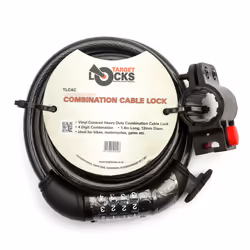 UK Target Trikes 1.8m Steel 12mm Diameter Heavy Duty Combination Cable Lock
