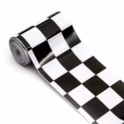 2.8M Chequered Flag Vinyl Tape Decal Sticker Black White Motorcycle