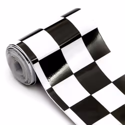 2.8M Chequered Flag Vinyl Tape Decal Sticker Black White Motorcycle