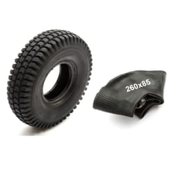 Tyre & Innertube 260x85 Black Block Tread Mobility Scooter 4 Inch Rim 4 Ply