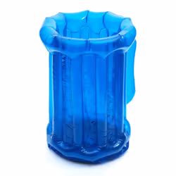 Inflatable Drink Cooler Blue Plastic Giant Ice Bucket Beer Glass Party