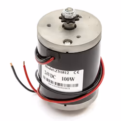 Electric Motor 24v 100w 9T 6mm Chain Sprocket ZY6812 24 Volt 100 Watt