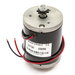 Electric Motor 24v 100w 9T 6mm Chain Sprocket ZY6812 24 Volt 100 Watt