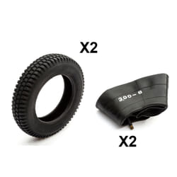 2x Tyre & Innertube 3.00-8 Black Block Tread Mobility Scooter 8 Inch Rim 4 Ply