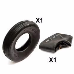 Sack Truck Tyre & Inner Tube 4.00-6 400-6 400x6 Ribbed Rib Tread 6 Inch Wheel
