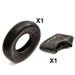 Sack Truck Tyre & Inner Tube 4.00-6 400-6 400x6 Ribbed Rib Tread 6 Inch Wheel