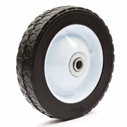7 x 1.5 Inch Lawnmower Steel Wheel & Solid PU Tyre 7" Diamond Tread Mower 7x1.5