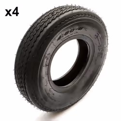 4x Trailer Tyre 4.80/4.00-8 4 Ply Fits 8'' Rims Max 265kg Rated 81mph
