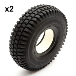 2 Solid PU Tyre 260x85 4 Inch Black Puncture Proof Mobility Scooter Block Tread