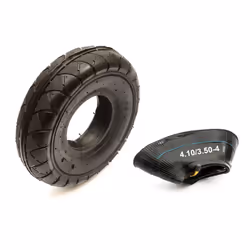 Heavy Duty 4 Ply 10'' Tyre & Inner Tube 4.10/3.50-4 Tarmac Tread Petrol Scooter