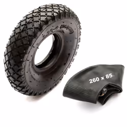 Tyre & Inner Tube 260x85 Diamond Tread 2 Ply Petrol Scooter 4 Inch