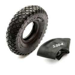Tyre & Inner Tube 3.00-4 Diamond Tread 2 Ply Gokart 4 Inch Wheel Rim