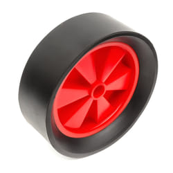 Red Plastic Wheel & Solid Rubber Tyre 10 Inch / 255mm Fits Dinghy Launch Trolley