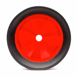 Red Plastic Wheel & Solid Rubber Tyre 10 Inch / 255mm Fits Dinghy Launch Trolley