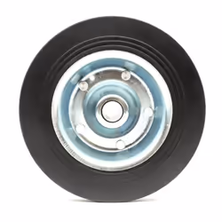 Heavy Duty Steel Wheel & Solid Rubber Tyre 200x55 8 Inch Caravan Jockey Wheel