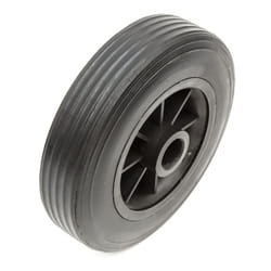 Black Plastic Wheel & Solid Rubber Tyre 6 Inch 155x43 Fits Caravan Jockey Wheel