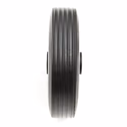 Black Plastic Wheel & Solid Rubber Tyre 6 Inch 155x43 Fits Caravan Jockey Wheel