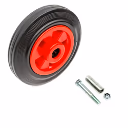Wheel & Solid Rubber Tyre & Bearing & Axle 160mm / 6 Inch Caravan Jockey Wheel
