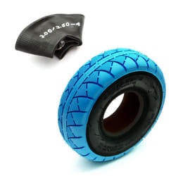 10 Inch Tyre & Inner Tube 4.10/3.50-4 Mini BMX Bike Bicycle Blue & Black 4" Rim