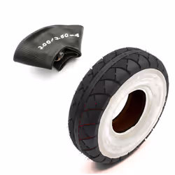 10 Inch Tyre & Inner Tube 4.10/3.50-4 Mini BMX Bike Bicycle White & Black 4" Rim