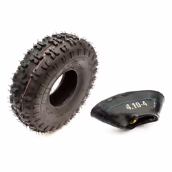 Tyre & Inner Tube 4.10-4 Knobbly Off Road Tread Lawnmower
