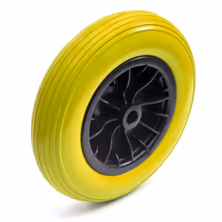 14 Inch 3.50-8 PU Puncture Proof Solid Tyre & Wheel 14'' PU Wheelbarrow Yellow