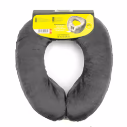 Go Travel Memory Foam Compact Comfort Support Ergonomic Neck & Chin Pillow Grey