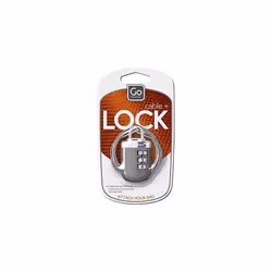 3 Dial Combination Link Lock Steel Security Cable Suitcase Luggage Padlock Grey