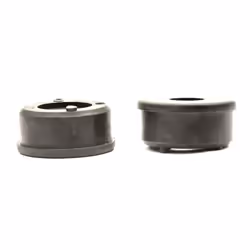 2x Plastic Reducer Bushes 35mm to 12mm / 1/2" Wheel Axle Bore Sack Truck Trolley