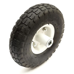 10 Inch 4.10/3.50-4 Tyre & Offset Hub White Metal Wheel & Bearings Sack Truck