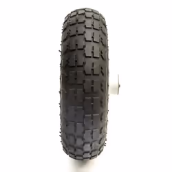 10 Inch 4.10/3.50-4 Tyre & Offset Hub White Metal Wheel & Bearings Sack Truck