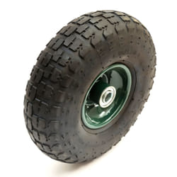 10 Inch 4.10/3.50-4 Green Metal Wheel & Tyre Offset Hub Bearings Sack Hand Truck