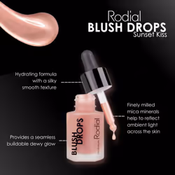 Rodial Blush Drops Sunset Kiss  0.5 fl oz  Moisturising Make Up Blush Drops with Vitamin E  Liquid Blush with Naturally Radiant Finish  Long Lasting F