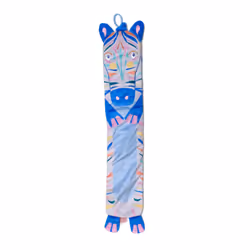 Wild Warmers Kids Long Hot Water Bottle 64cm & Removable Cover Zebra