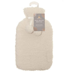 Cream Teddy Boucle Fleece 2L Hot Water Bottle