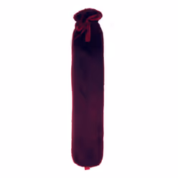 Long Hot Water Bottle Fluffy Red Faux Fur Cover 2 Litre Winter Gift