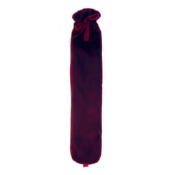 Long Hot Water Bottle Fluffy Red Faux Fur Cover 2 Litre Winter Gift
