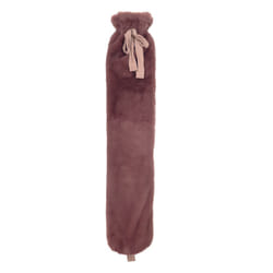 Long Hot Water Bottle Fluffy Pink Faux Fur 2 Litre Warm Winter Gift