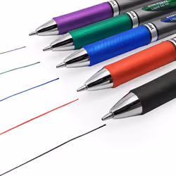 Pentel Energel BL80 Retractable Liquid Gel Ink Rollerball Pen - 1.0mm - Blue - Pack of 12 + 2