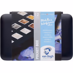 Talens Van Gogh Aquarell Pocket Box Metallic Edition Mit 12 half Bowls