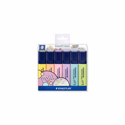 364 CWP6 Textsurfer Classic Pastel Highlighters Assorted Colours Pack of 6