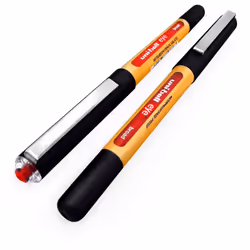 Uni-Ball UB-150-10 Micro Liquid Ink Rollerball Pens - 1.0mm - Red Ink - Pack of 12 + 2