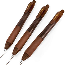 Pentel BL107 EnerGel X Retractable Rollerball Pen - Brown - Pack of 3