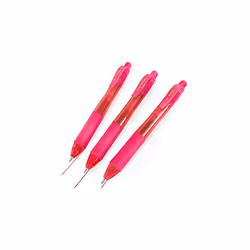 Pentel Energel X BL107 Retractable Gel Rollerball Pens - 0.7mm - Pink Ink - Pack of 3