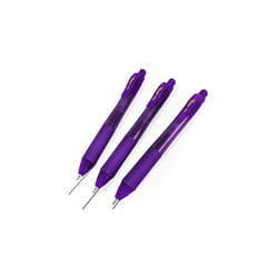 Pentel Energel X BL107 Retractable Gel Rollerball Pens - 0.7mm - Violet Ink - Pack of 3